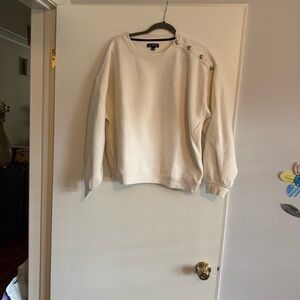 Women's Cream Button-Detail Top